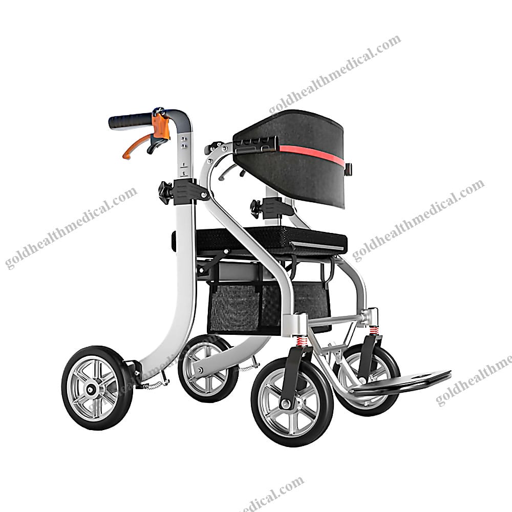 Lightweight Aluminum Rollator Walker with Seat for Elderly
