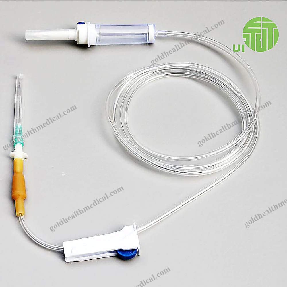 IV Set with Needle Disposable Infusion Drip for Fluid Delivery