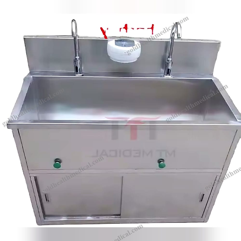 MT Medical Stainless Steel Surgical Scrub Sink with Mirror for Dual Users in Operating