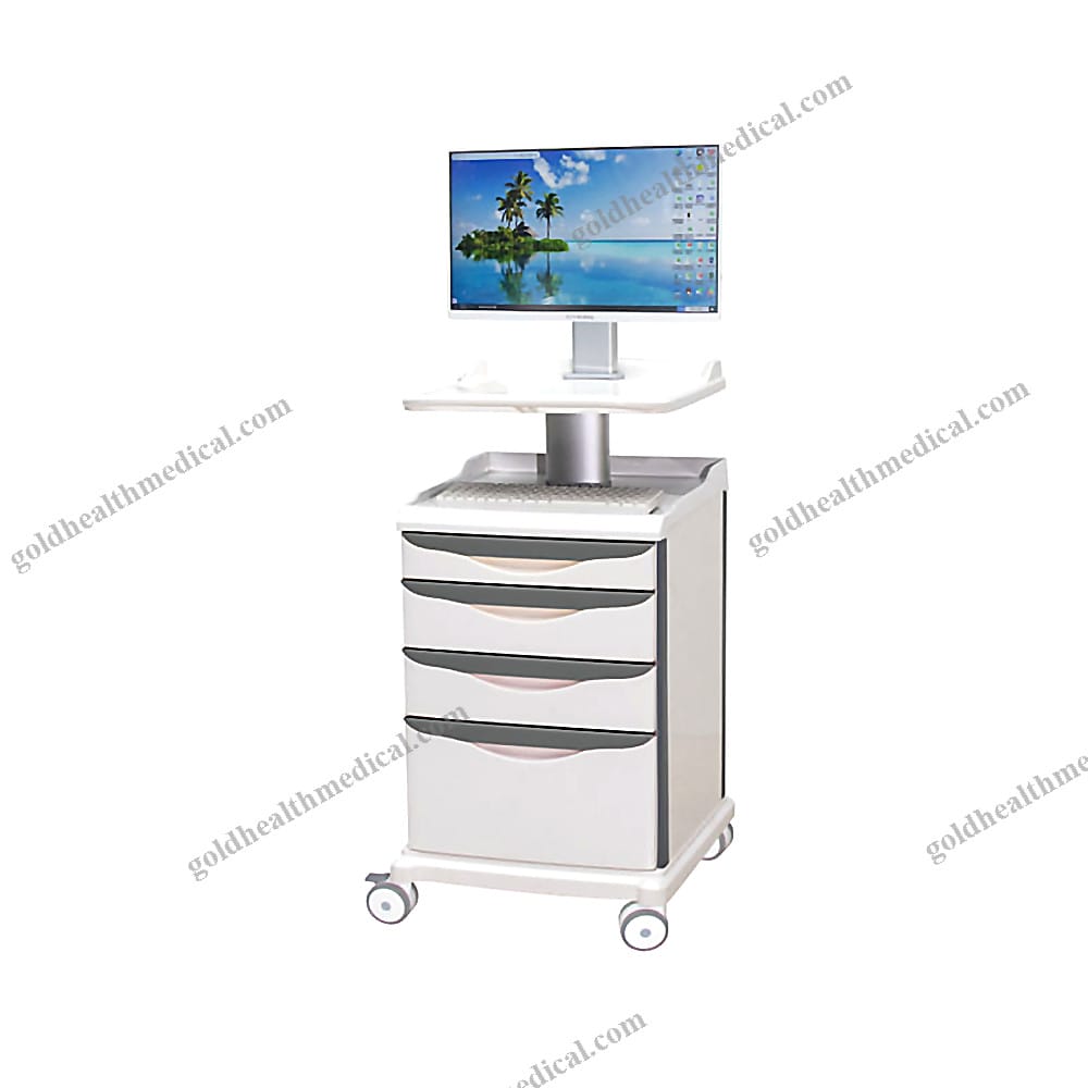 Medical Mobile Workstation Cart with Drawer