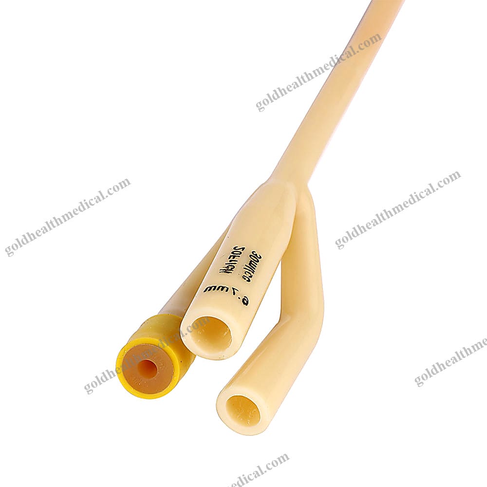 SiliconeCoated Latex Foley Catheter 3Way Double Bal