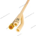 SiliconeCoated Latex Foley Catheter 3Way Double Bal