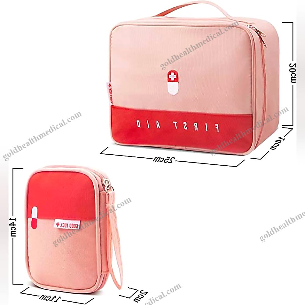 Portable First Aid Bag with Medical Supplies for Home Travel and Outdoor Use