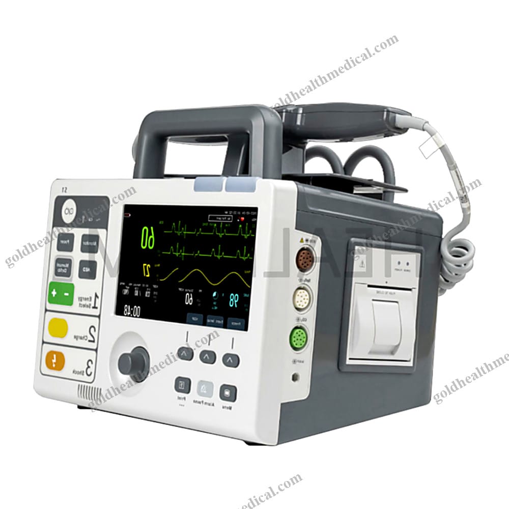 S1 Premium Portable AED Defibrillator with Color Touch Display for Hospitals