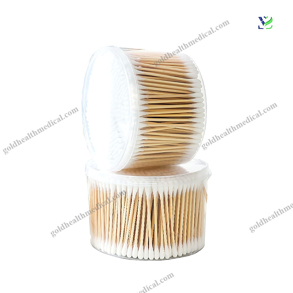 SZ EcoFriendly Medical Cotton Swabs with Wooden Sticks for Cosmetics