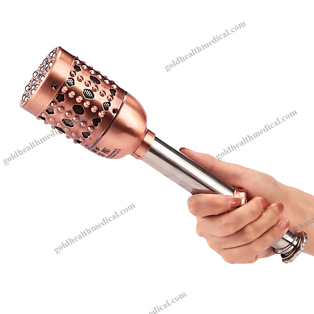 Copper Moxa Roller Stick for Acupuncture Point Therapy and Massage