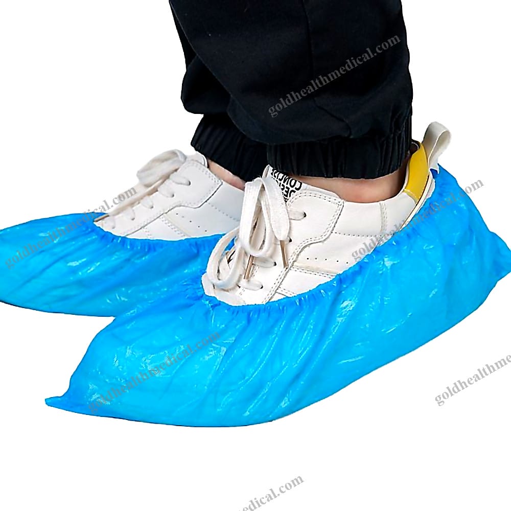 Disposable AntiSkid Plastic Shoe Covers for Medical and Lab Use