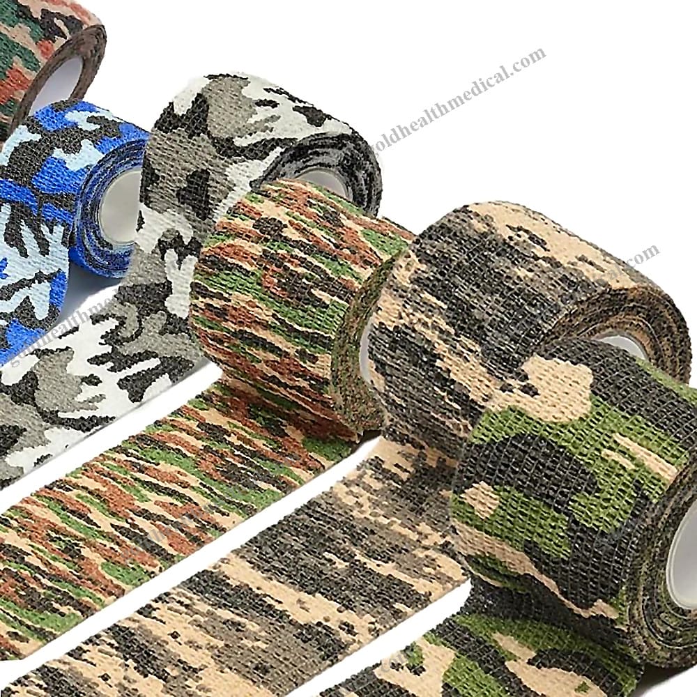 Camouflage Cohesive Bandage NonWoven Self Adhesive Elastic Band