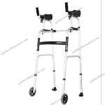 Lightweight Adult Rollator Walker with Seat and Wheels for Disabled Assistance