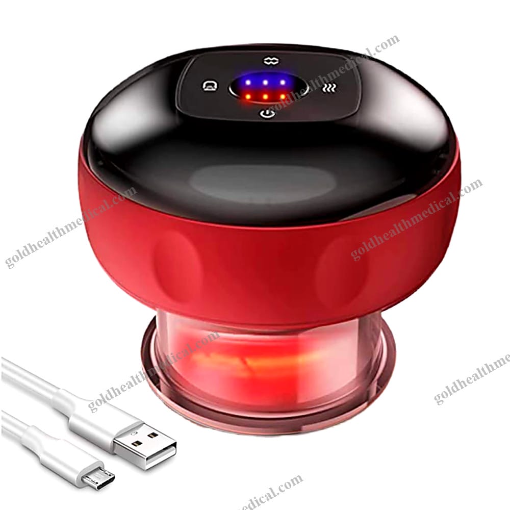Smart Red Light Cupping Therapy Set with Acupuncture Needles for Pain Relief