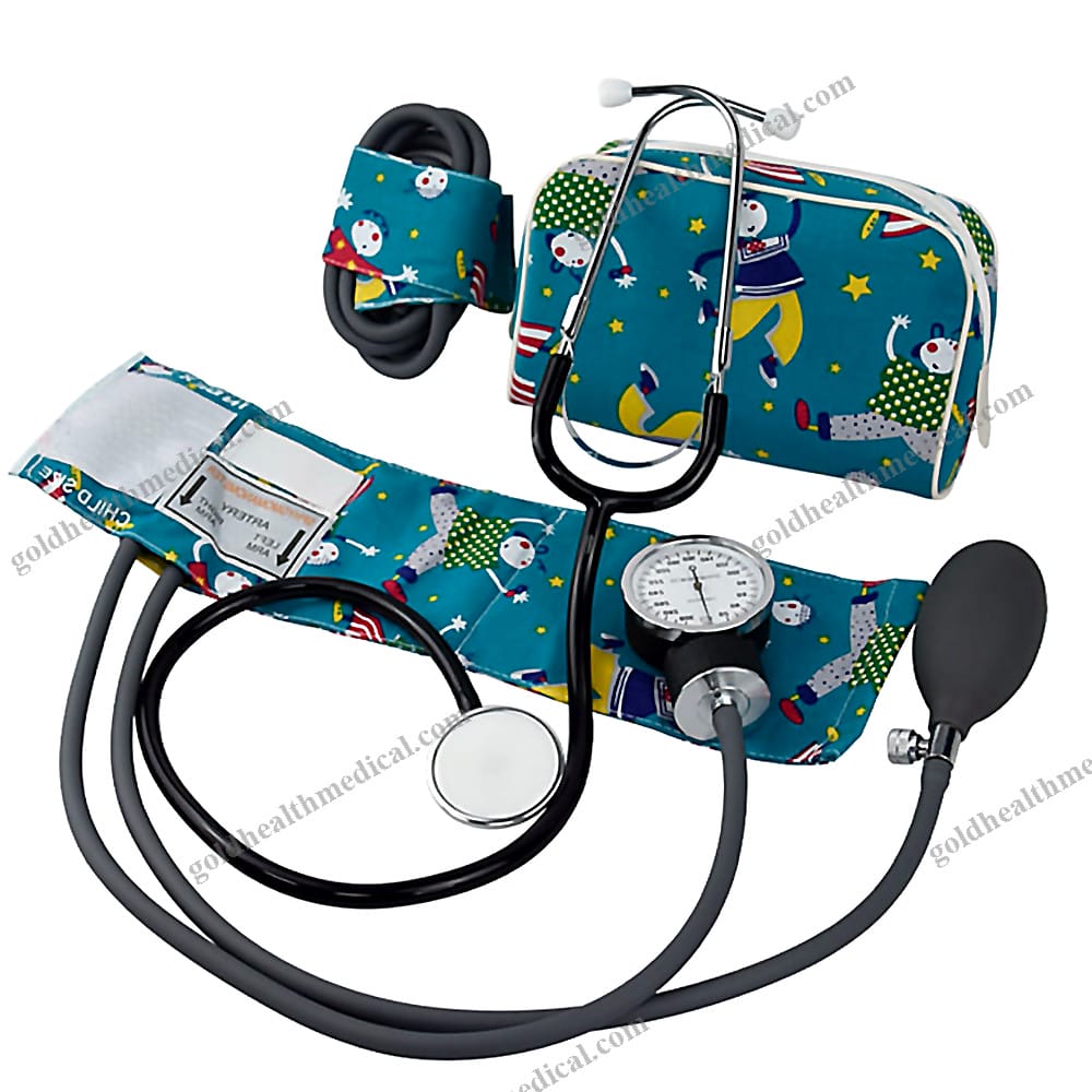 Pediatric Dual Head Sphygmomanometer Set with Stethoscope