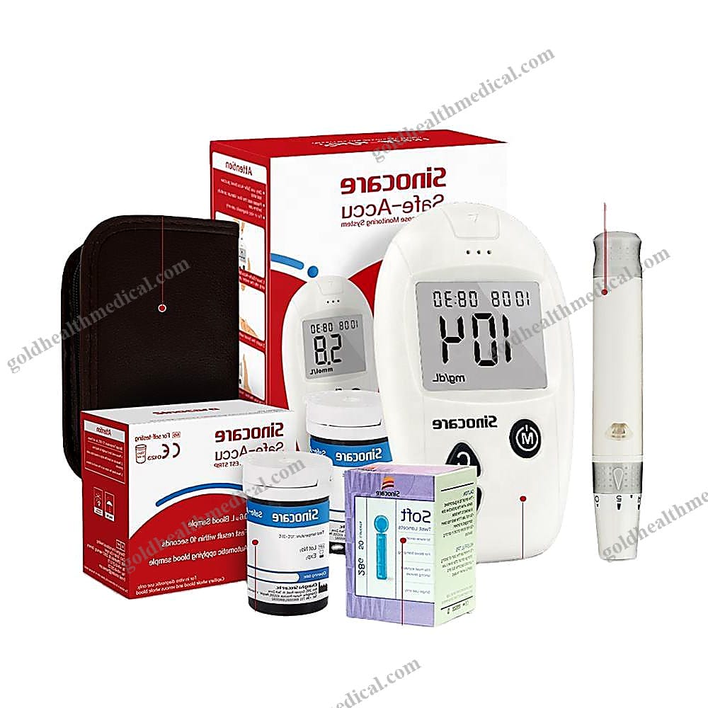 Sinocare Safe Accu Blood Glucose Meter with 50 Test