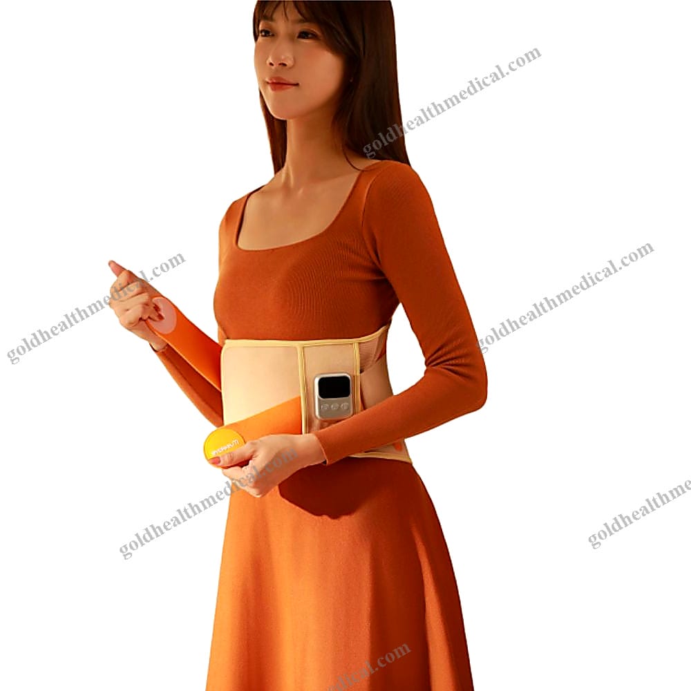 Heated Lumbar Support Belt with Adjustable Massage Pain Relief