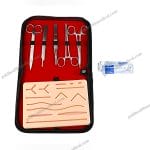 Silicone Suture Practice Kit with Skin Pad Model Surgical Training Tool Set for