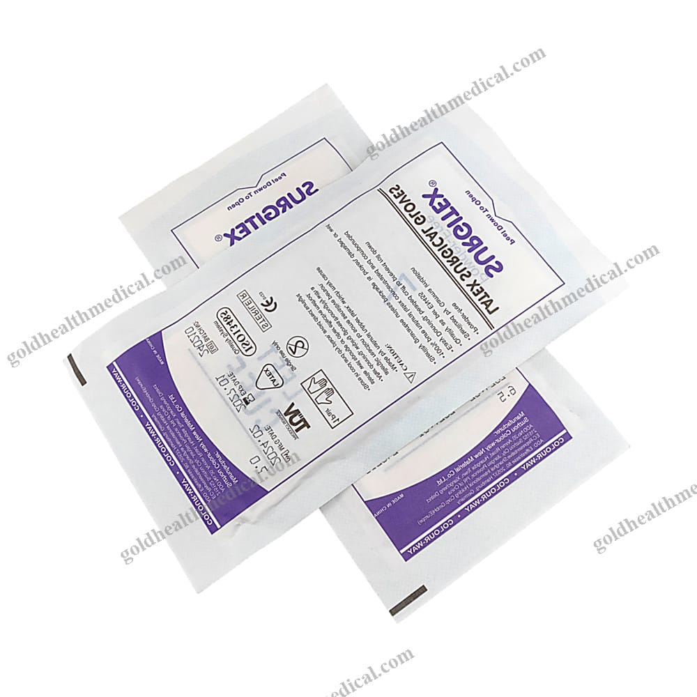 Certified PowderFree Sterile Latex Surgical Gloves with Customized Reliable Protection