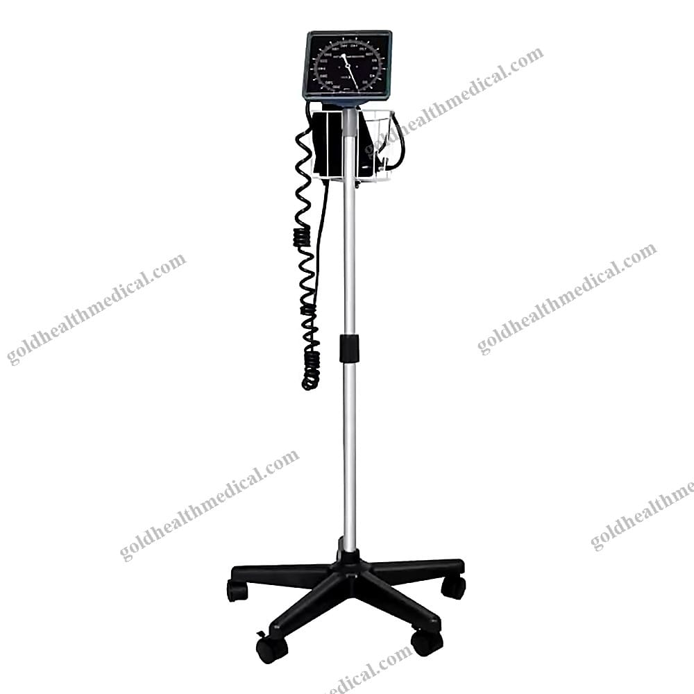 1601203182644_1 Floor Standing Aneroid Sphygmomanometer with Movable Stand and - Image 1