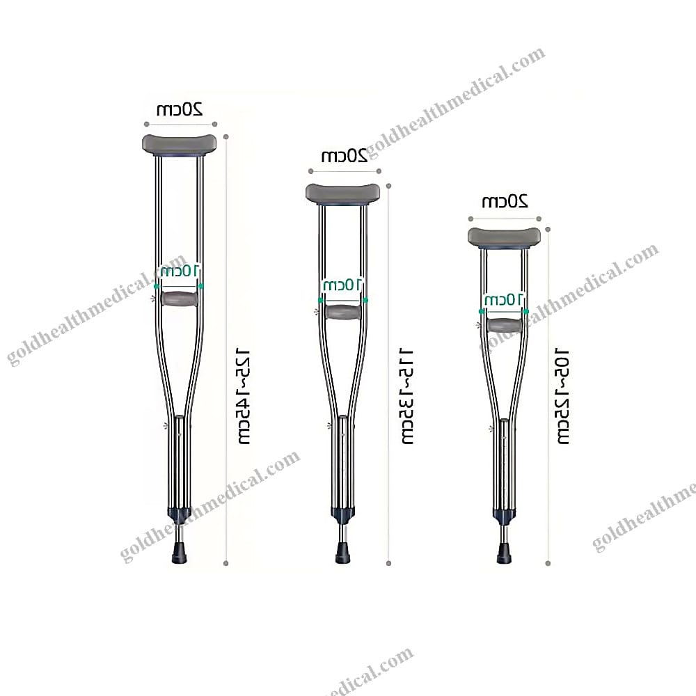 CRU001 Adjustable Folding Crutch for Disabled Persons