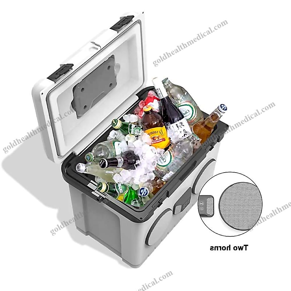 MedicalGrade Portable Cooler Box with Music Function