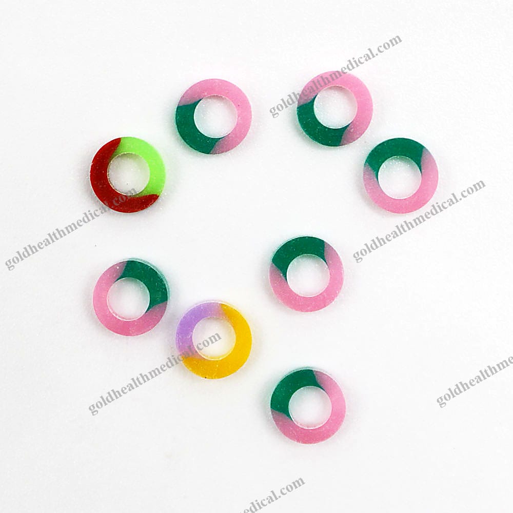 Double Color Dental Rubber Bands Orthodontic Latex Elastic Bands 10