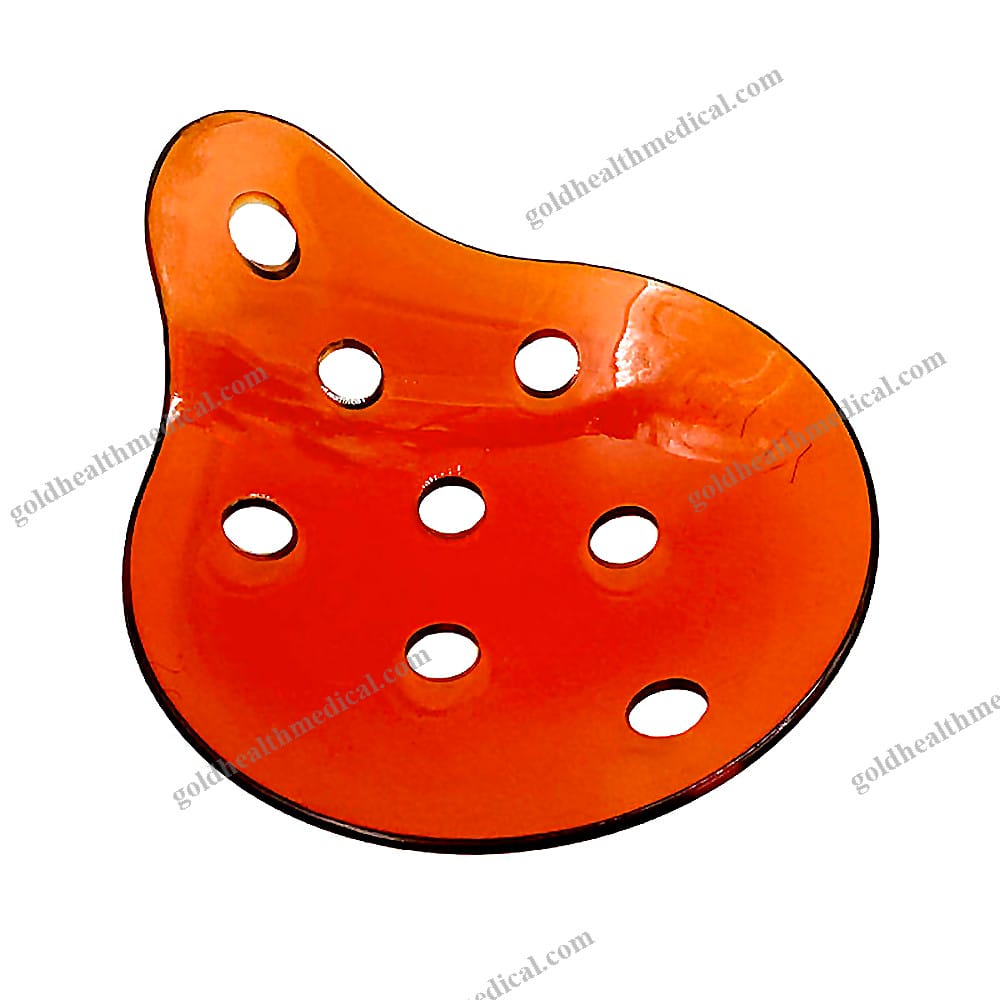Ophthalmic Eye Shields Orange Transparent Polycarbonate Combat Protection