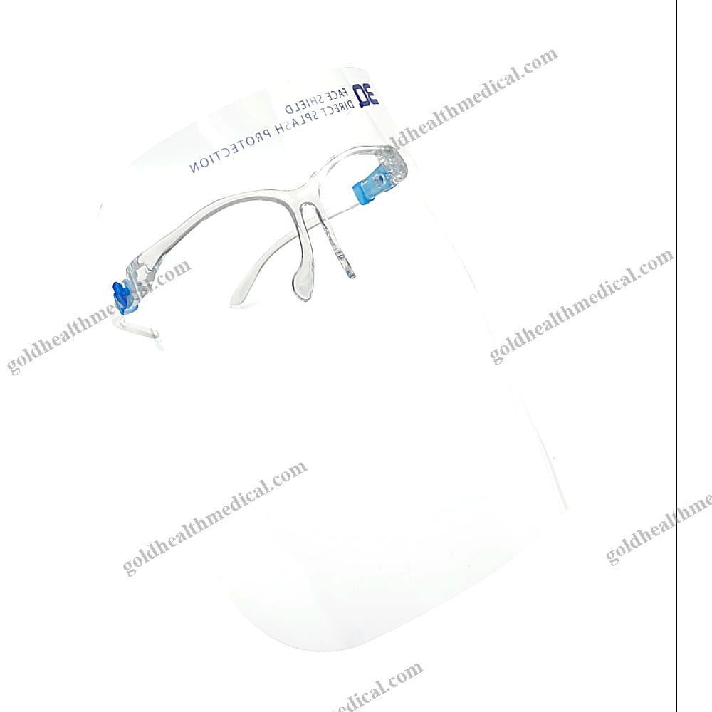 3Q AntiSplash Transparent Face Shield with Glasses Frame
