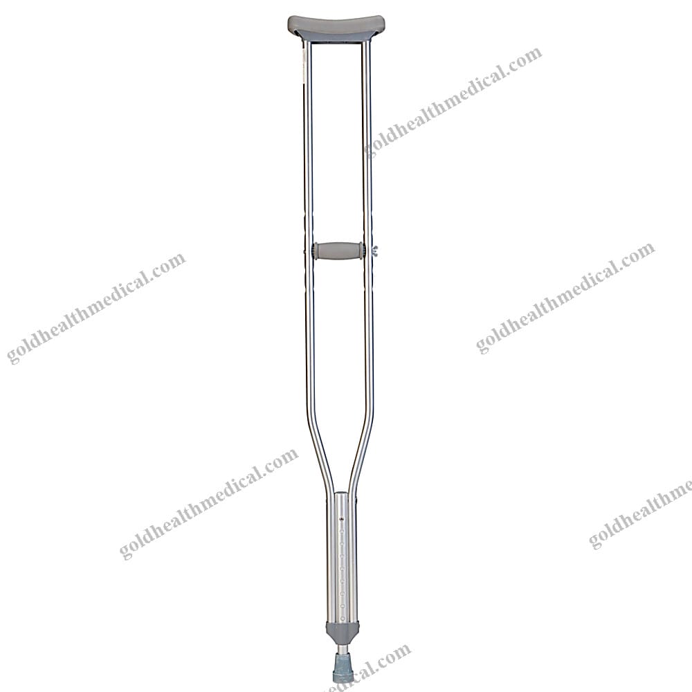 Tall Adult Aluminum Crutch with PushButton Adjustment Comfort Cushions