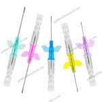 Premium IV Catheter 24G Yellow Winged Cannula with Port