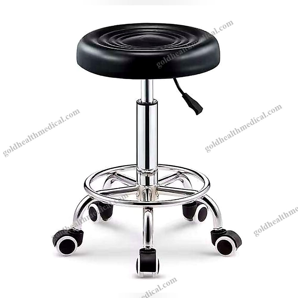 Adjustable Stainless Steel Dental Surgical Stool with 5 Castors