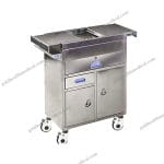 Stainless Steel Emergency Trolley for Medical Use