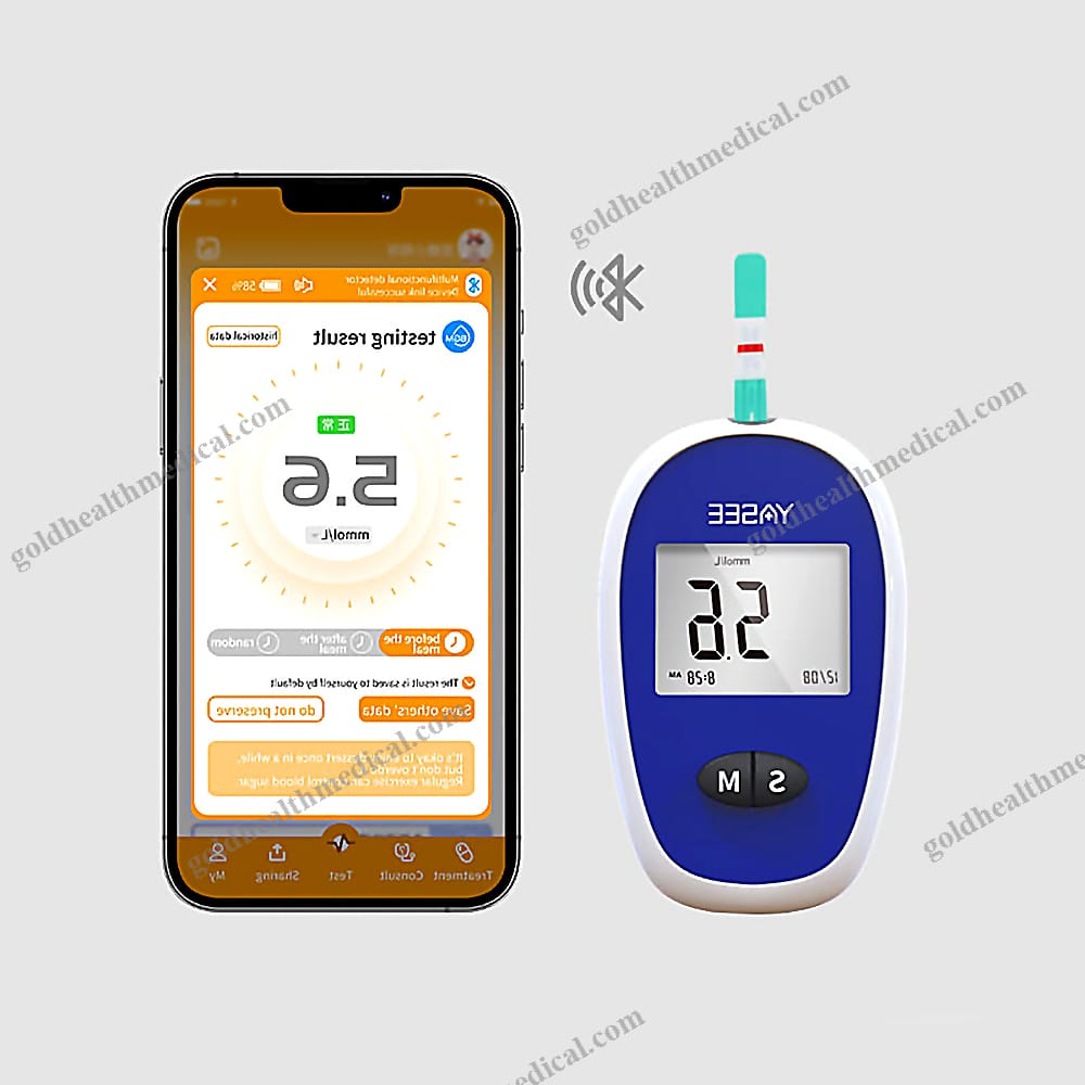 GDH Glucose Meter with Test Strips for Blood Testing Equipment Essentials