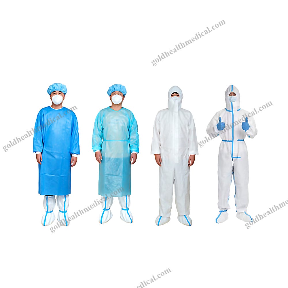 Medical Isolation Coveralls Surgical Waterproof Disposable Coverall Suit Protective PPE Cover