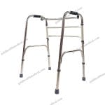 Adjustable Height Steel Folding Walker Without Wheel