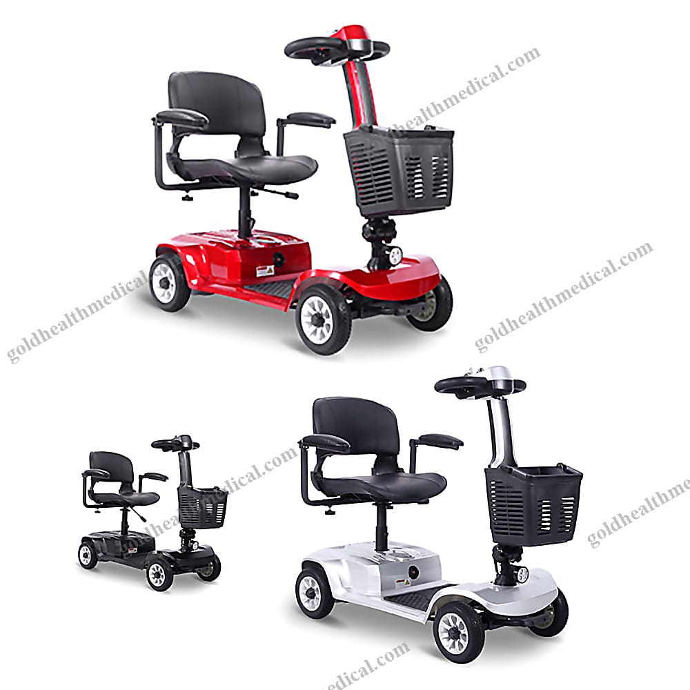 Lightweight Foldable Electric Mobility Scooter with Basket for Handicapped