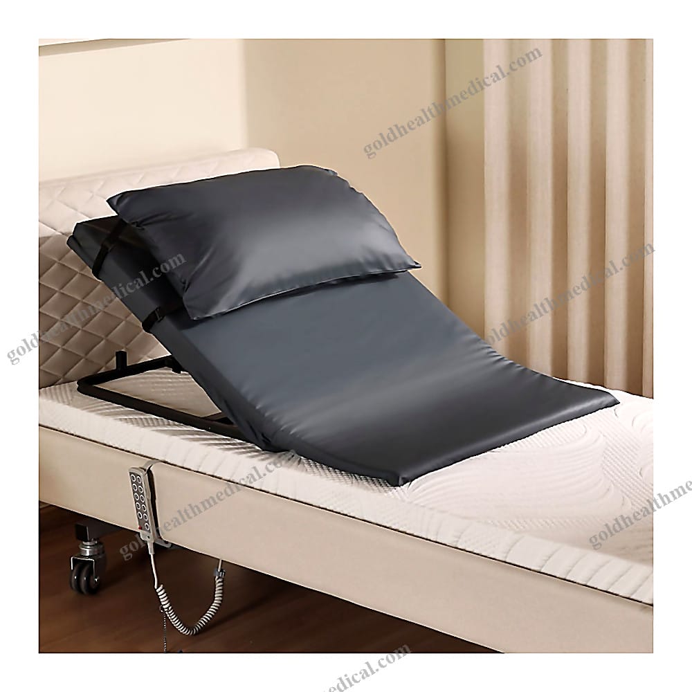 Tecforcare PU Leather Electric Medical Bed with Adjustable Backrest and Pillow