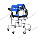 Lightweight Folding Mobility Walker with Wheels for Rehabilitation Therapy