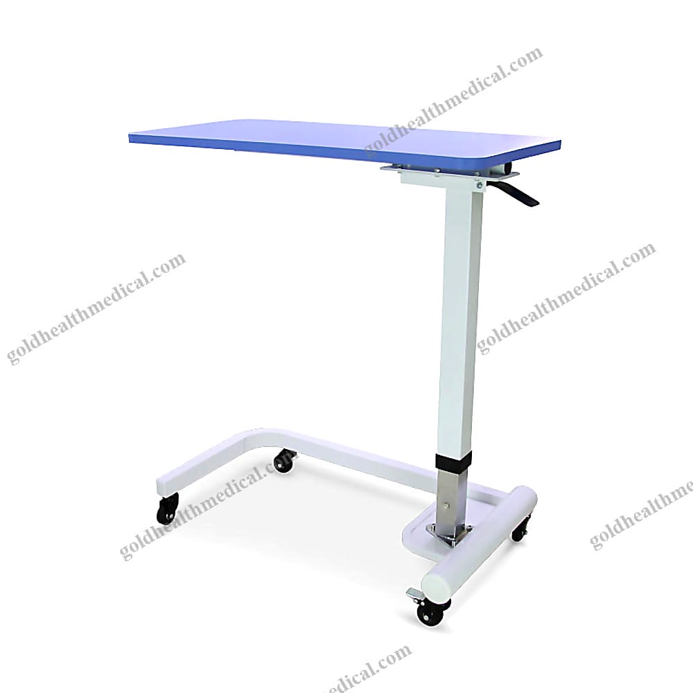Mobile Dining Table HeightAdjustable Wheeled Hospital Home