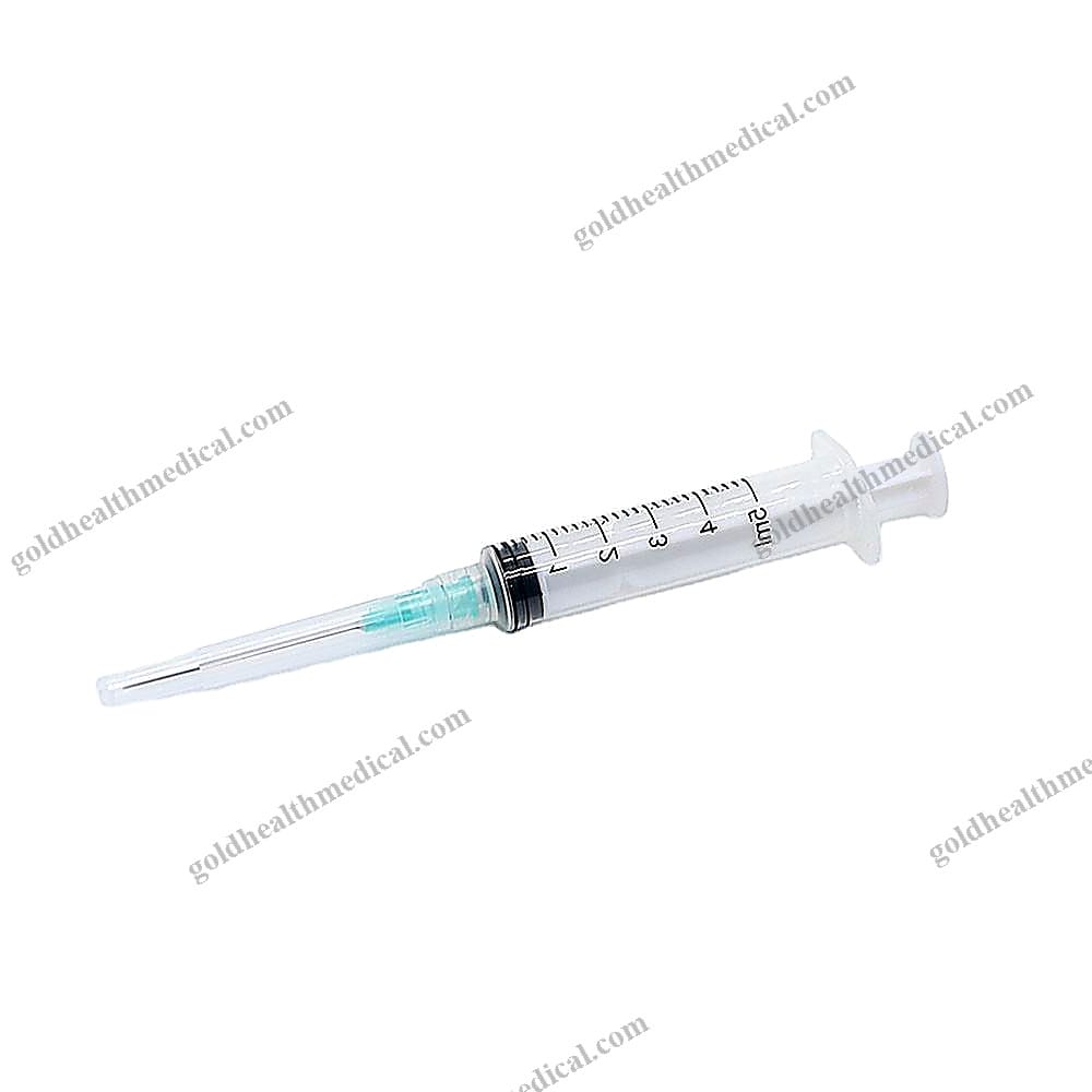 5ml Luer Lock Syringe with White Push Rod