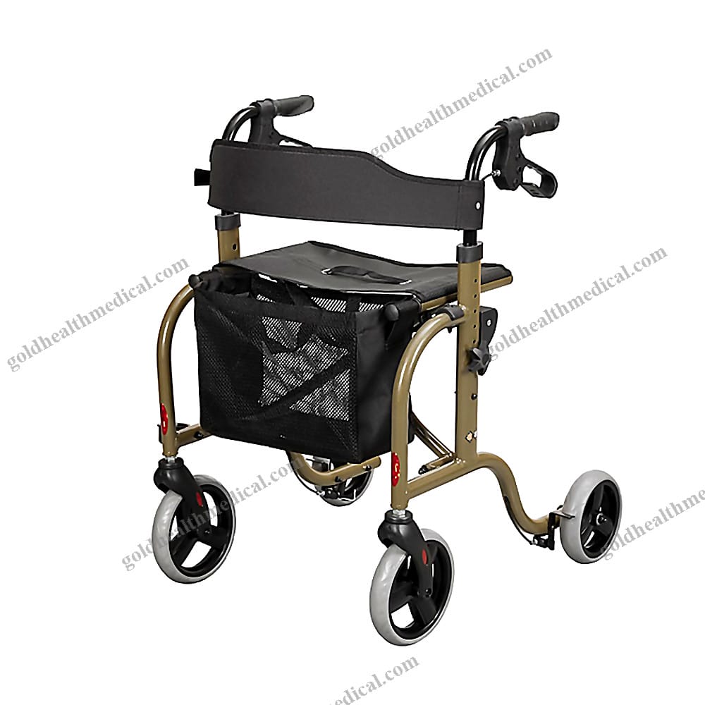 Rollator Pro Detachable Handles Four Wheels for Enhanced Maneuver