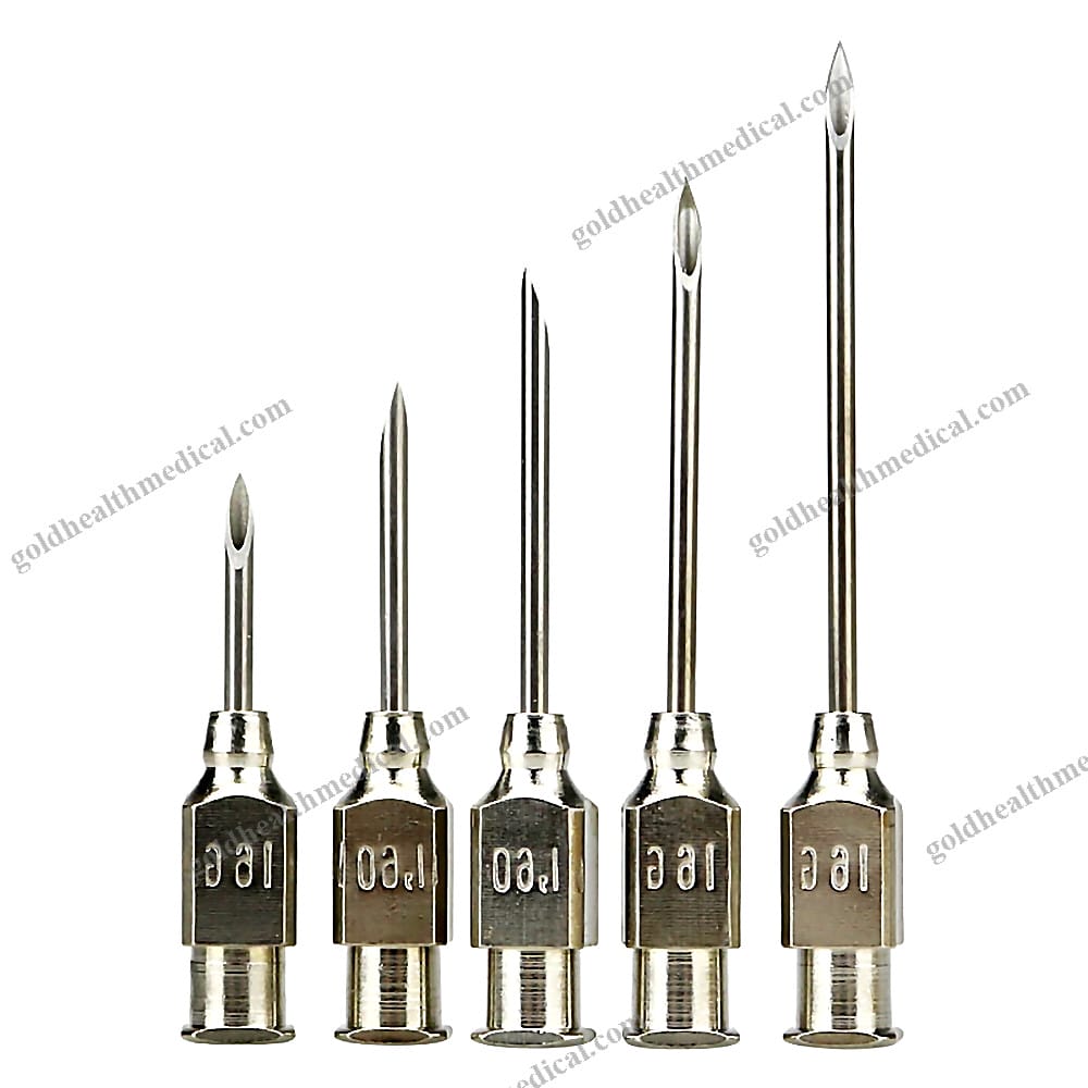 Veterinary Vaccination Needles 16g Reusable Luer Slip