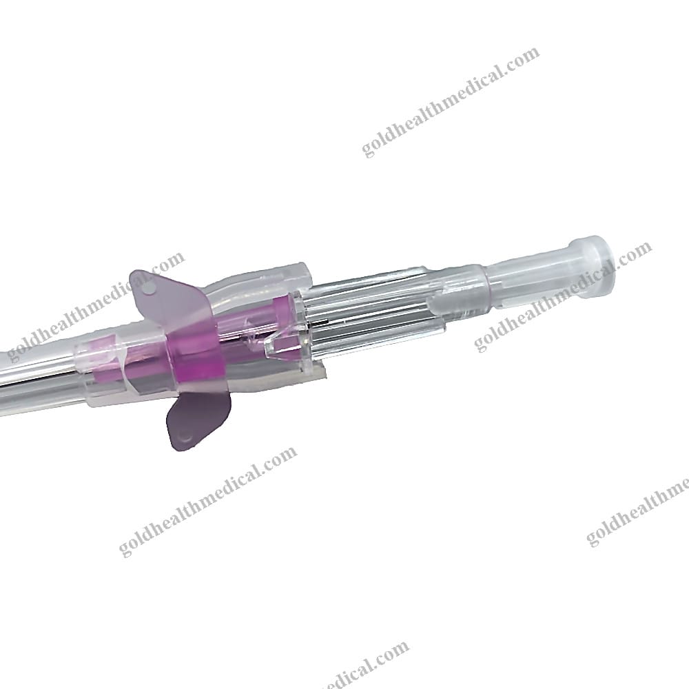 Sterile Venous Cannula with Winged Port for Medical Use