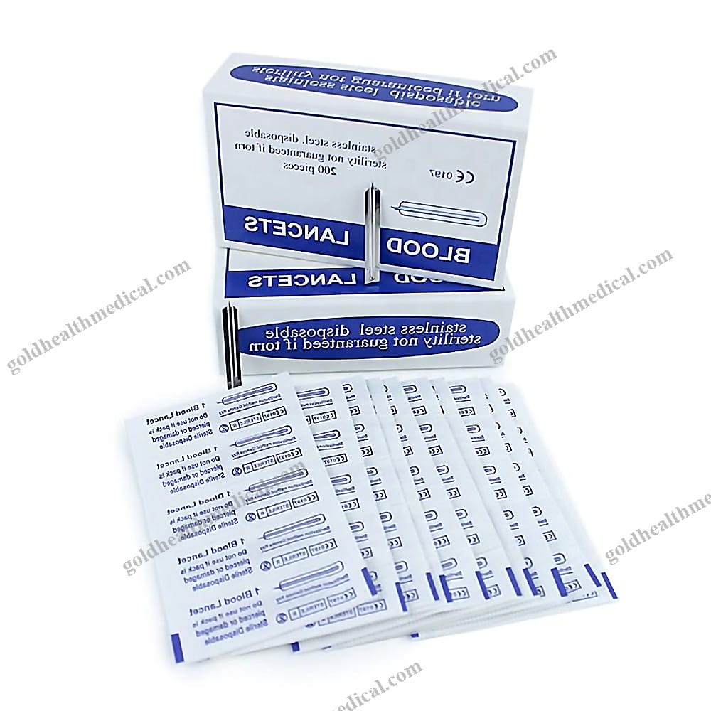 Stainless Steel Medical Disposable Lancets for Blood Sampling Use