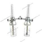 Dual Oxygen Flowmeter System with Humidifier Bottle