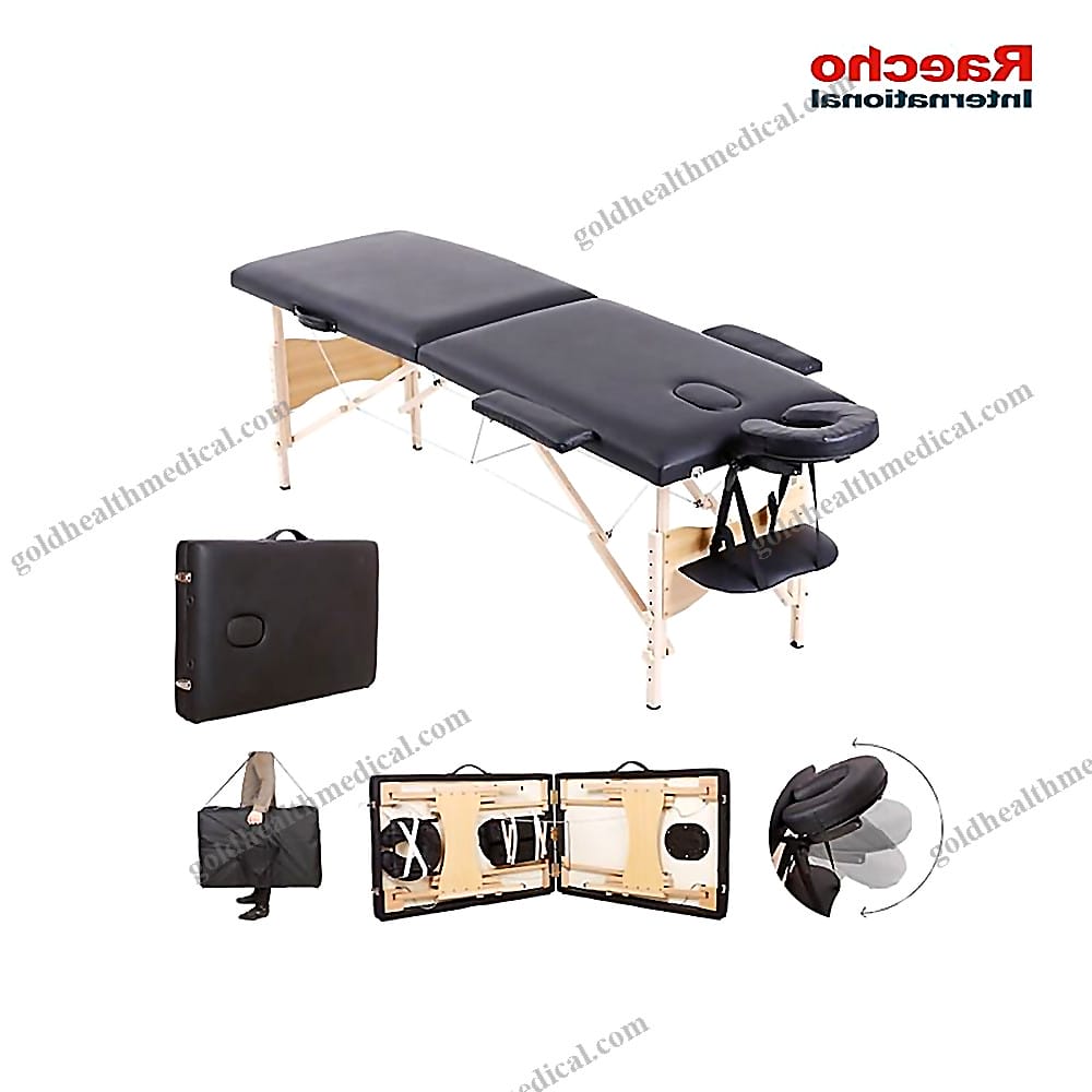 Solid Wood Foldable Massage Table for Medical Spa Use
