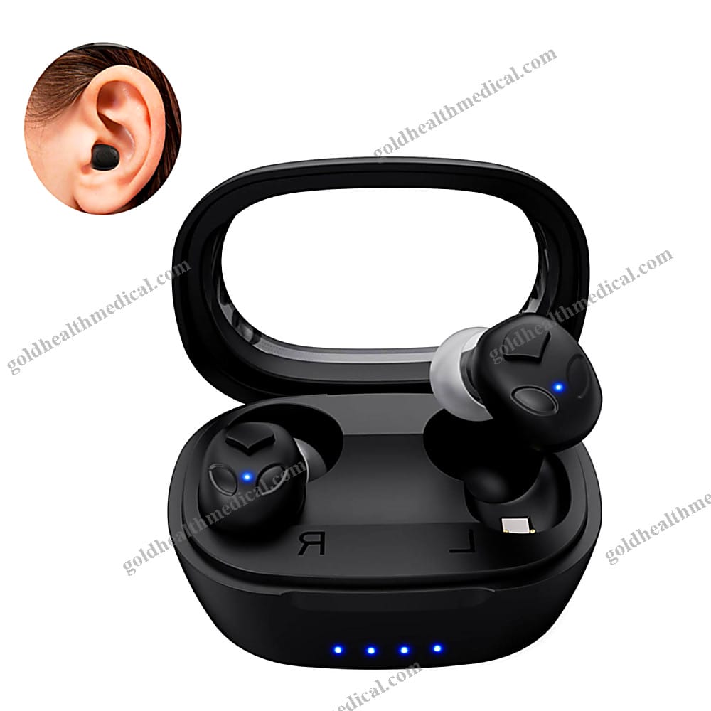 Rechargeable Digital Hearing Aid ITC with Noise Canceling Technology