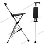 Adjustable Aluminum Crutch Chair with Foldable Seat