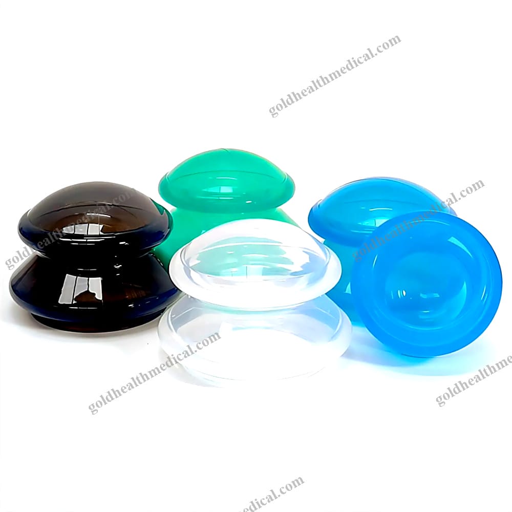 Jcups Silicone Rubber Vacuum Cupping Set for Physiotherapy and Massage