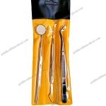 3Piece Stainless Steel Dental Instruments Kit with Case