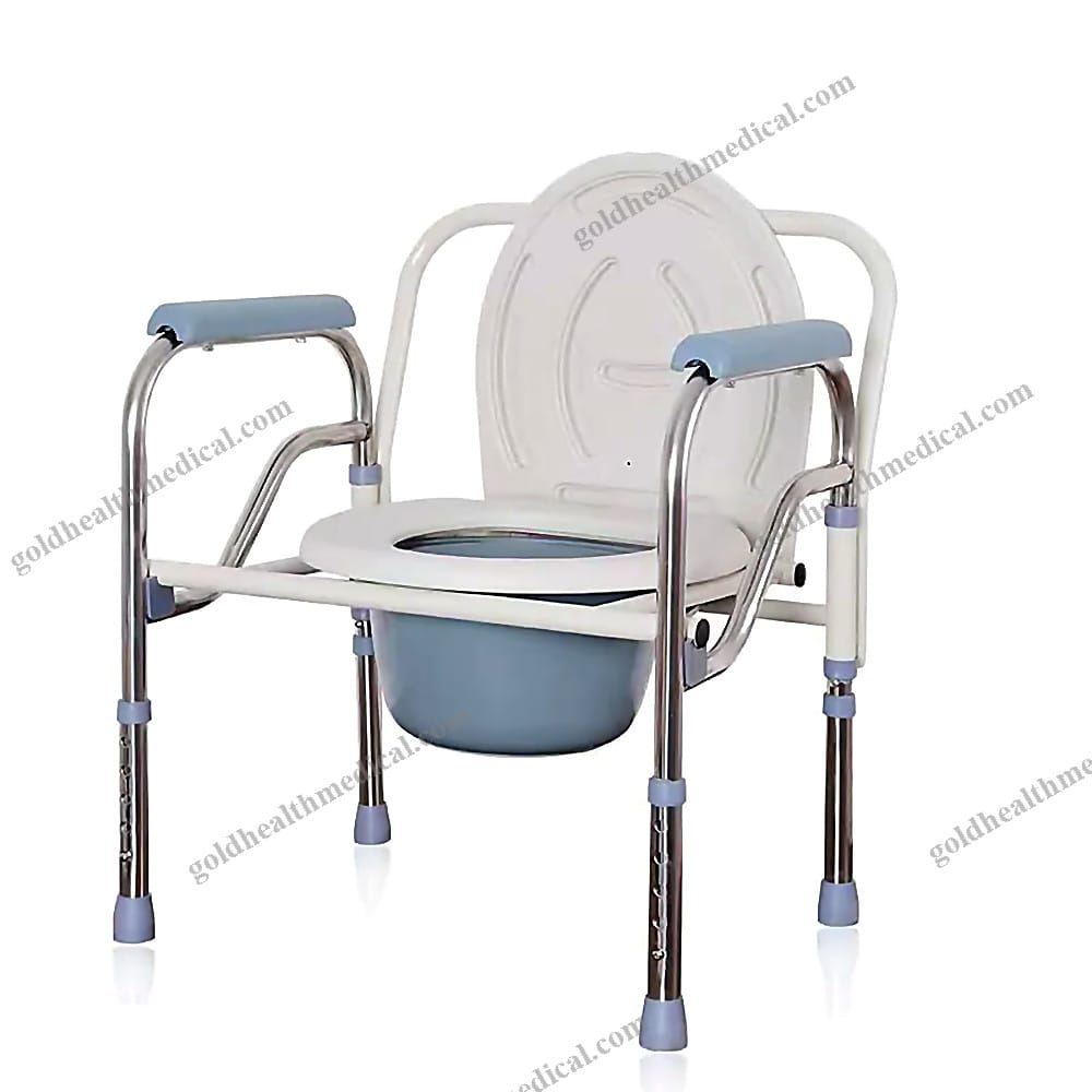Ergonomic Commode Chair for Elderly with Bedpan Support