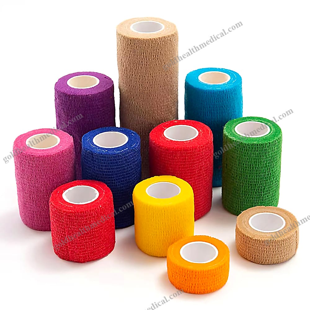 Cohesive Elastic Bandage Roll for First Aid and Veterinary Use