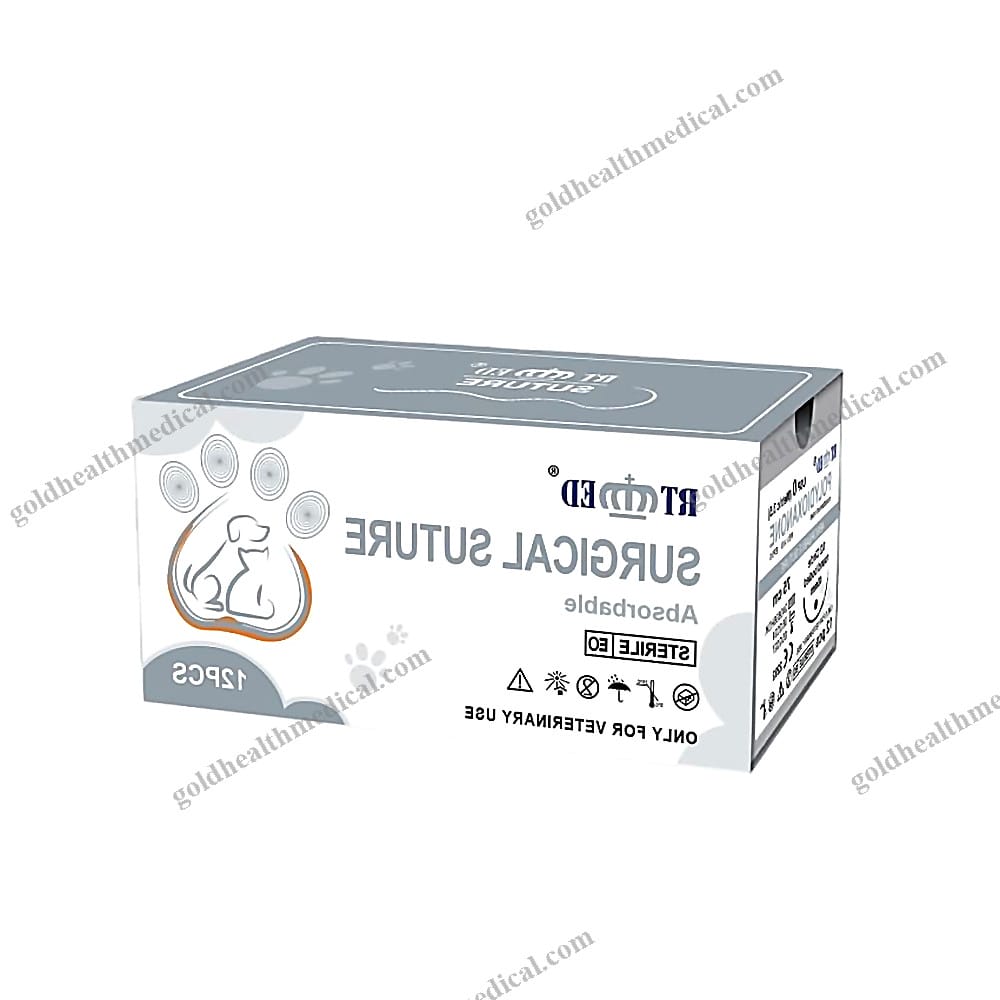 RTMED Veterinary Absorbable Sutures with Needle PGAPGLA9